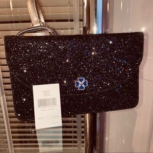 Kate Spade Glitter Odette Large Flap Clutch💋, NWT